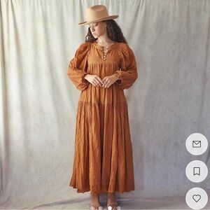 Kinga Csilla Rust Maxi Dress